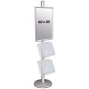Multi Stand 3 Infoständer - einseitig mit 2 Acrylregalen 25mm, 1 x 60 x 85 cm #1