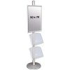 Multi Stand 3 Infoständer - einseitig mit 2 Acrylregalen 25mm, 1 x 50 x 70 cm #1