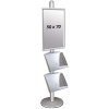 Multi Stand 3 Infoständer - einseitig mit 2 Stahlregalen 25mm, 1 x 50 x 70 cm #1