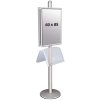 Multi Stand 2 Infoständer - Doppelseitig mit Stahlregal 25mm, 2 x 60 x 85 cm #1