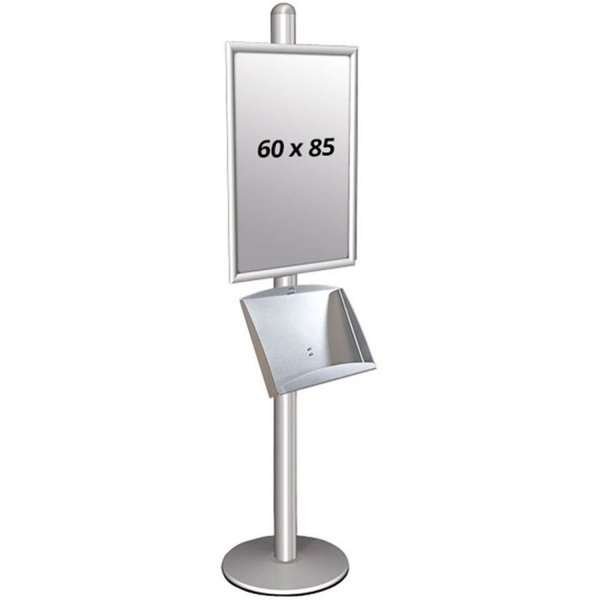 Multi Stand 1 Infoständer - Einseitig mit Stahlregal 25mm, 1 x 60 x 85 cm #1