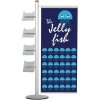 Multi Stand Prospekthalter 19 - einseitig, 1 Stück 60 cm Banner + 4 x A4-Regale #1