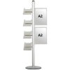 Multi Stand Prospekthalter 18 Einseitig 2x A2 Slide-in + 4xA4 Regale #1