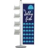 Multi Stand Prospekthalter 19 - einseitig, 1 Stück 40 cm Banner + 4 x A4-Regale #1