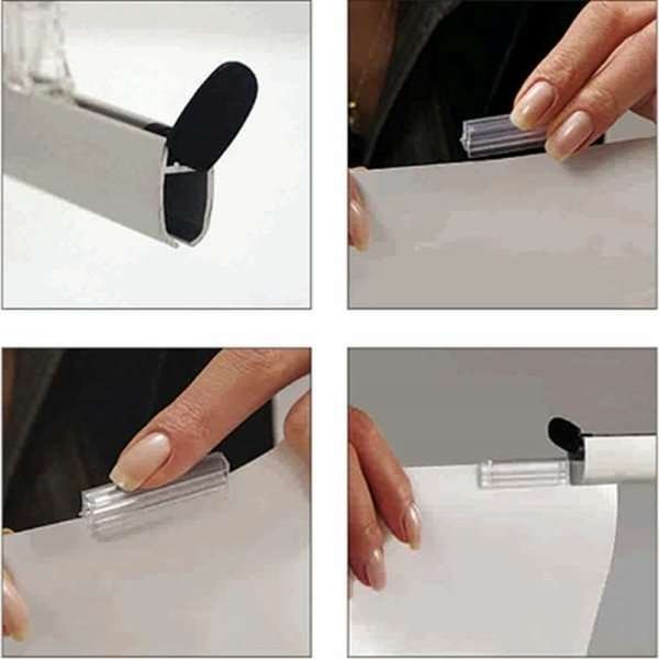 Kunststoff-Klemmprofil 4cm. für Poster Hanger, klar #3