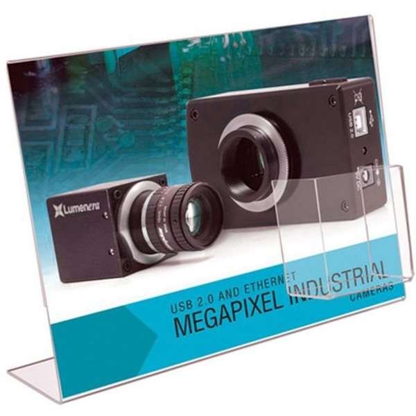 L - Menükartenhalter A4 mit Visitenkartenhalter - horizontal #1