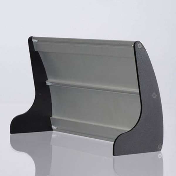 Namensschild für Tisch aus Aluminiumprofil, silber/schwarz - 7,4x15cm #3