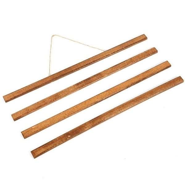 Wooden Posterleiste aus dunkler Buche magnetisch Satz  - 50 cm Set #1
