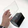 Tipbox Trinkgeld Box, schwarz, mit A6-Acrylhalter für Info #4