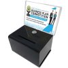 Tipbox Trinkgeld Box, schwarz, mit A6-Acrylhalter für Info #6