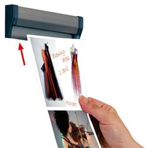 Posterleiste - Fast Note Posterschiene mit 30mm Aluminiumprofil, silber - 75 cm #2