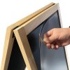 Wooden Kreietafelschild aus hellem Holz, mit magnetischer Tafel sowie Frontscheibe, Postergröße 42,5 x 87,5 cm. #2