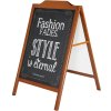 A-Board Wood look kundenstopper mit dekorativem Top - Holzoptik #1