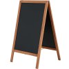 Wooden Kreidetafel Kundenstopper aus Holz, dunkel gebeizt, mit Stahlbrett, 46 x 68 cm #5