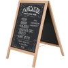 Wooden Kreidetafel Kundenstopper aus Holz mit Stahlbrett 46 x 68 cm - Buche #1