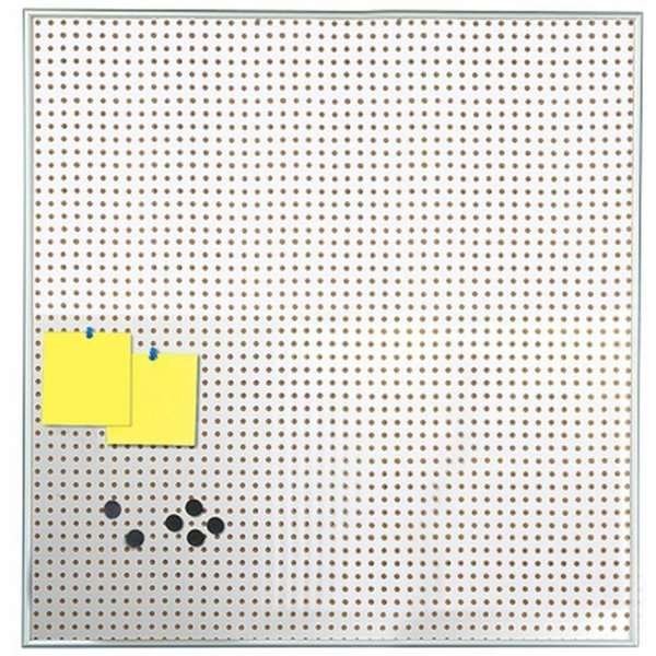 Kombi-Informationstafel, 9mm Aluminiumprofil mit Stahl-/Kork-Rückplatte, silber - 12 x A4 #1