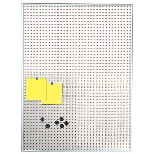 Kombi-Informationstafel, 9mm Aluminiumprofil mit Stahl-/Kork-Rückplatte, silber - 9 x A4 #1