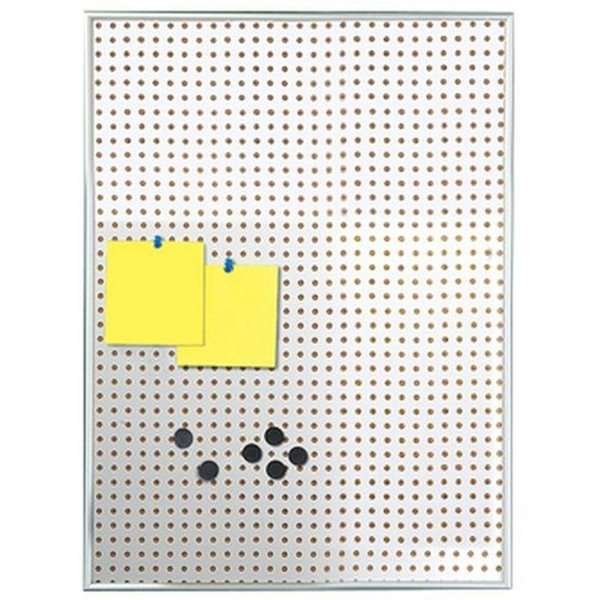 Kombi-Informationstafel 9mm Aluminiumprofil mit Stahl-/Korkrückplatte, silber - 4xA4 #1
