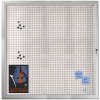 Kombi-Hängeschrank/Infobox mit Schloss und Stahl-/Korkrückwand, silber - 12xA4 #2