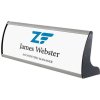 Namensschild für Tisch aus Aluminiumprofil, silber/schwarz - 7,4x30cm #1