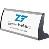 Namensschild für Tisch aus Aluminiumprofil, silber/schwarz - 7,4x21cm #1