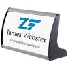 Namensschild für Tisch aus Aluminiumprofil, silber/schwarz - 7,4x15cm #1