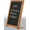 Wooden Kreidetafel für Tisch aus Holz mit Füßen. Dunkles Holz - A5 - 12,7 x 17,8 cm #1