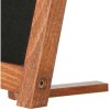 Wooden Kreidetafel für Tisch aus Holz mit Füßen. Dunkles Holz - A5 - 12,7 x 17,8 cm #5