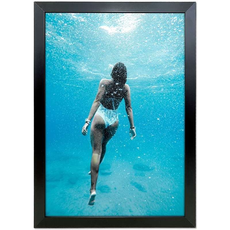 Klapprahmen mit 20mm Aluminium-Flachprofil, schwarz - 70 x 100 cm #1