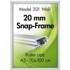 Klapprahmen mit 20mm Aluminium-Flachprofil, silber - A5 #1
