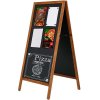 Wooden Kreidetafel Kundenstopper aus Holz mit mtalltafel, 60 x 80 cm #1