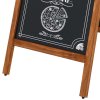 Wooden Kreidetafel Kundenstopper aus Holz mit mtalltafel, 60 x 80 cm #5