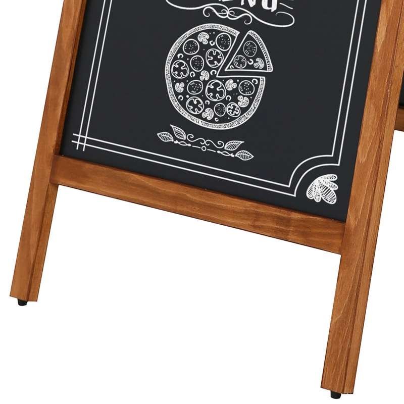 Wooden Kreidetafel Kundenstopper aus Holz mit mtalltafel, 60 x 80 cm #5