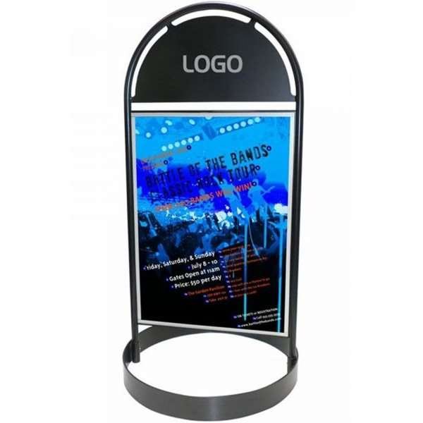 Gotik Circle Kundenstopper mit Logo schild, schwarz - 50x70 cm #6