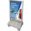 Schwerer Outdoor Kundenstopper mit Betonfuß, silver - 100x140 cm #6