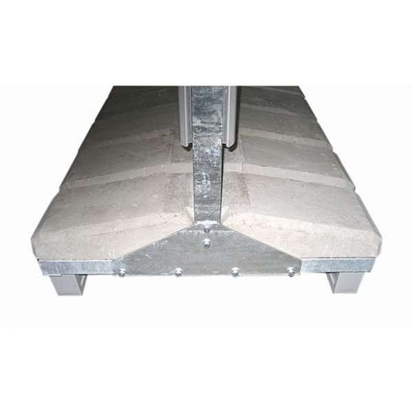 Schwerer Outdoor Kundenstopper mit Betonfuß, silver - 100x140 cm #2