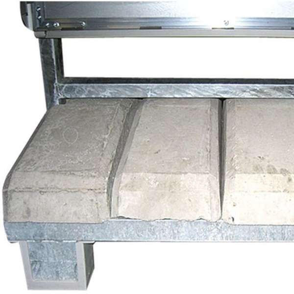 Schwerer Outdoor Kundenstopper mit Betonfuß, silver - 100x140 cm #3