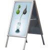 Alu-Line Standard Kundenstopper - 70x100 cm - Silber #3