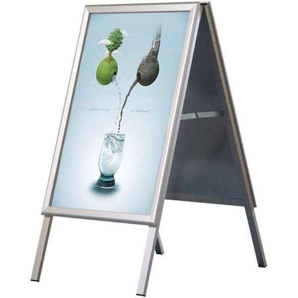 Alu-Line Standard Kundenstopper - 70x100 cm - Silber #3