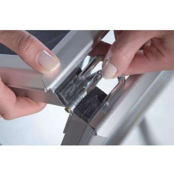Alu-Line Standard Kundenstopper - 70x100 cm - Silber #2