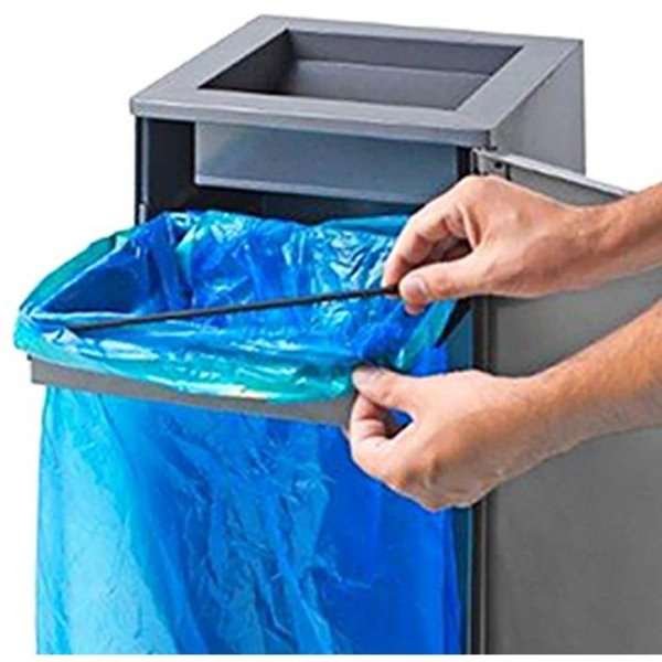 Quadratischer Abfallbehälter - 50 l - Grau #3