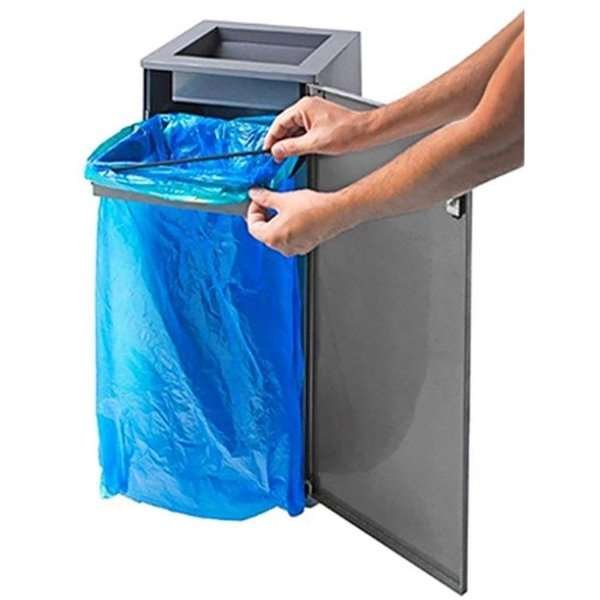 Quadratischer Abfallbehälter - 50 l - Grau #2