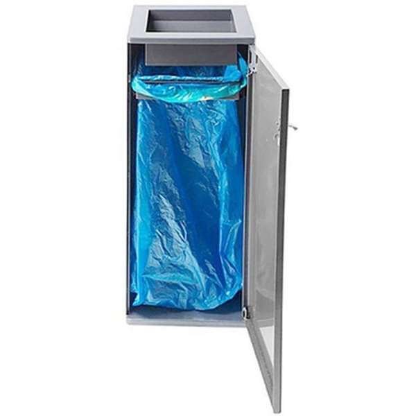 Quadratischer Abfallbehälter - 50 l - Grau #4