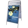 Expo Sign Kundenstopper mit Logo schild - 50x70 cm - Silber #2
