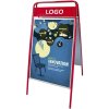 Expo Sign Kundenstopper mit Logo schild - A1 - rot #2