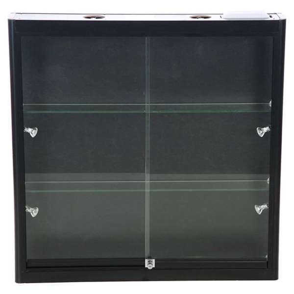 Vitrine - Showcase Wall Duo Glasvitrine mit LED-Licht und Schloss - Schwarz #7