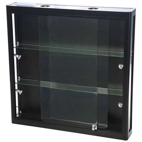 Vitrine - Showcase Wall Duo Glasvitrine mit LED-Licht und Schloss - Schwarz #6