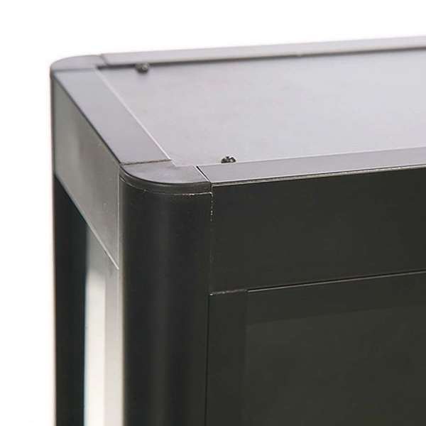 Vitrine - Showcase Wall Duo Glasvitrine mit LED-Licht und Schloss - Schwarz #3