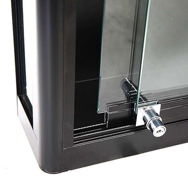 Vitrine - Showcase Wall Duo Glasvitrine mit LED-Licht und Schloss - Schwarz #4
