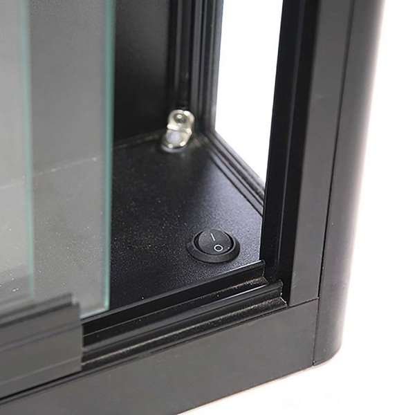 Vitrine - Showcase Wall Duo Glasvitrine mit LED-Licht und Schloss - Schwarz #2